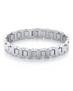 Brushed and polished stainless steel bracelet Gaventa London luxury box included