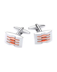 Two tone rhodium and rose gold colour cufflinks Gaventa London luxury box included